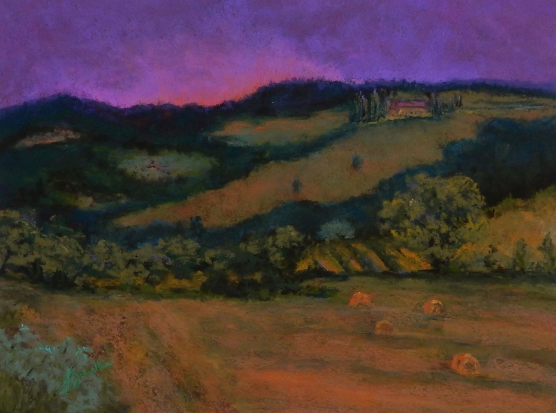 Italian Countryside at Dawn by artist Joycelyn Schedler